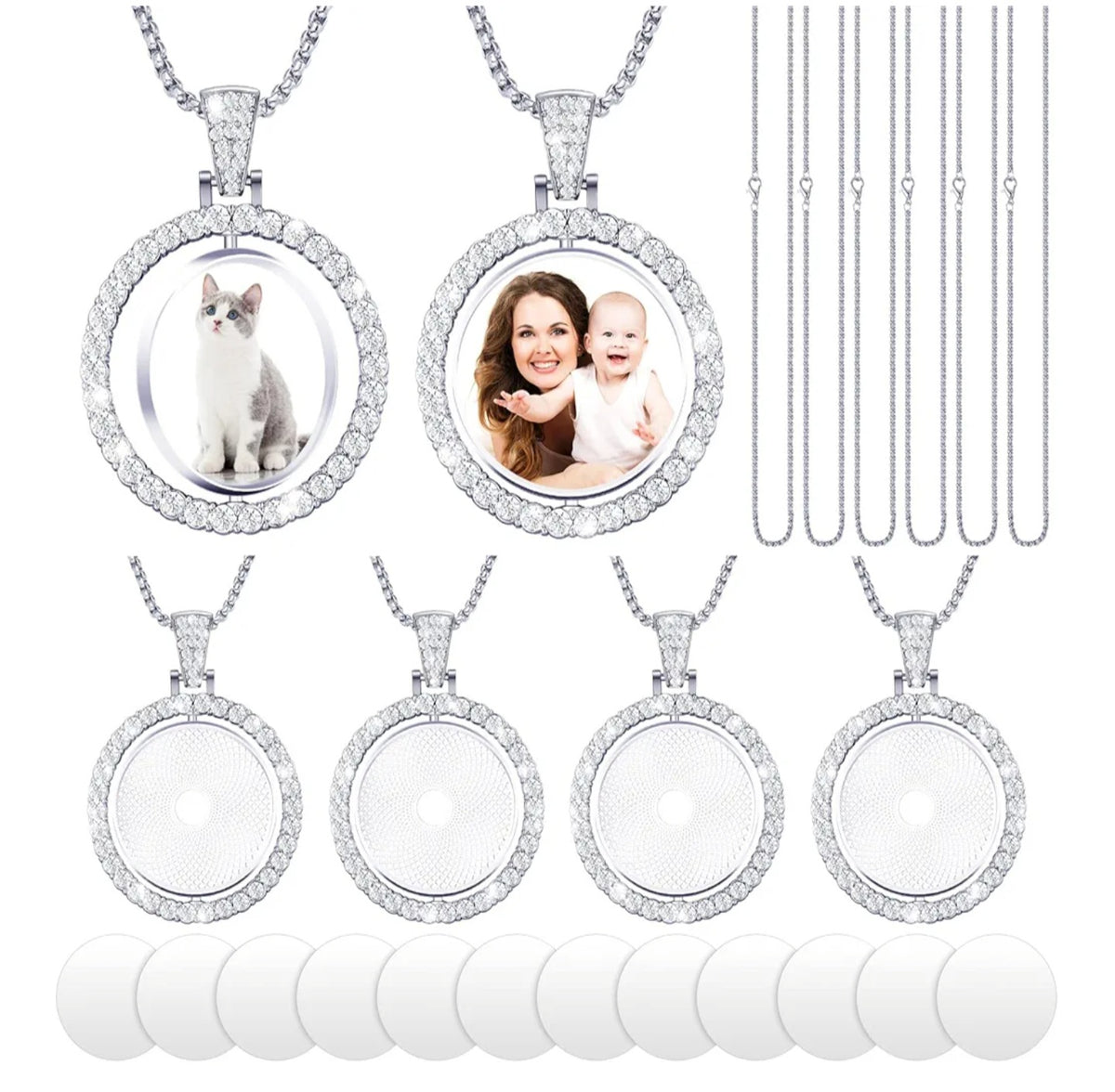 Rhinestone Pendant Custom Necklace