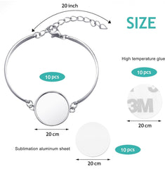 Silver Round Tray Bracelets