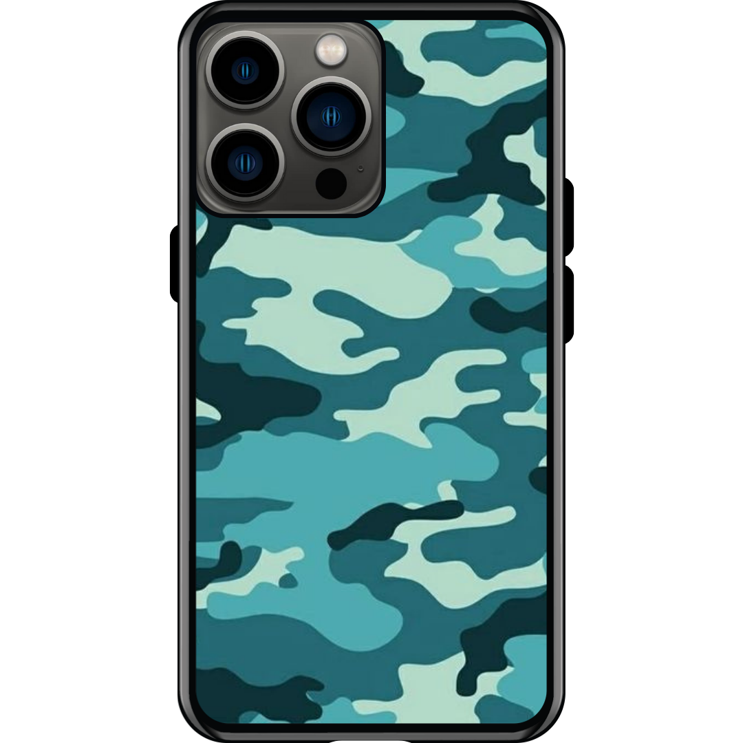 Teal Camo Phone Cases